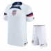 Cheap United States Home Football Kit Children World Cup 2022 Short Sleeve (+ pants)